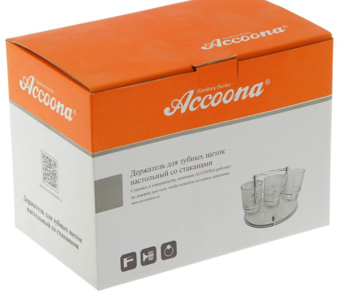 Accoona держатель A106 1 шт, металл, стекло купить,NaN