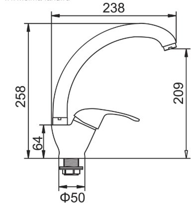 Кухонная мойка Accoona AC4557-L накладная 57х45х16.5 см, нержавеющая сталь, тон алюминиум купить,NaN