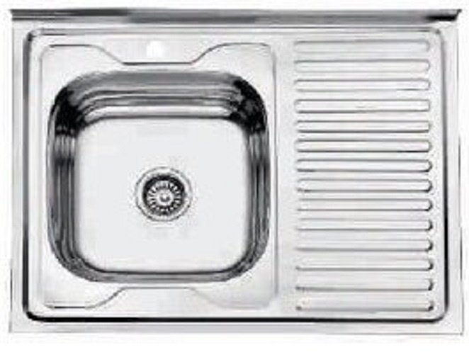 Кухонная мойка Accoona AD6080-4L накладная 80х60х16.5 см, нержавеющая сталь, тон алюминиум купить,NaN