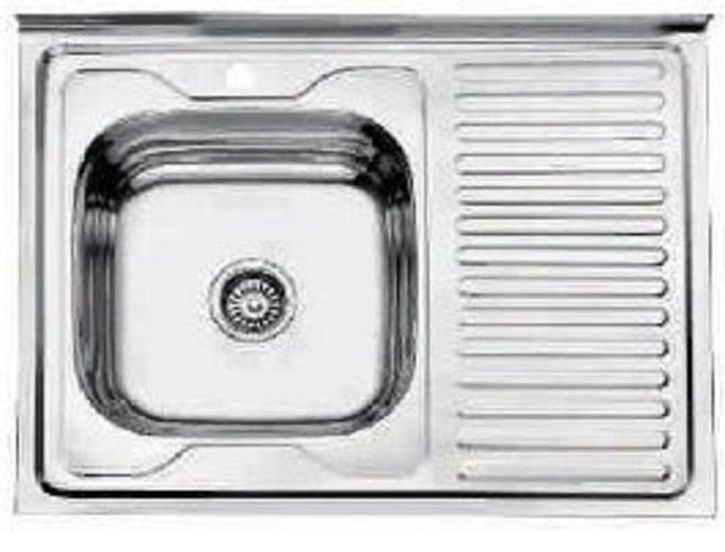 Кухонная мойка Accoona AD6080-4L накладная 80х60х16.5 см, нержавеющая сталь, тон алюминиум купить,NaN