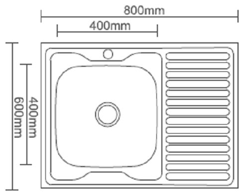 Кухонная мойка Accoona AD6080-4L накладная 80х60х16.5 см, нержавеющая сталь, тон алюминиум купить,NaN