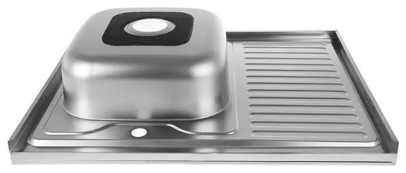Кухонная мойка Accoona AD6080-4L накладная 80х60х17 см, нержавеющая сталь, тон алюминиум купить,NaN