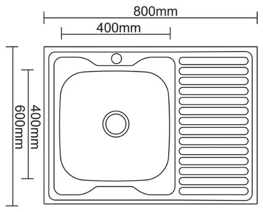 Кухонная мойка Accoona AD6080-4L+40110А накладная 80х60х16.5 см, нержавеющая сталь, тон алюминиум купить,NaN
