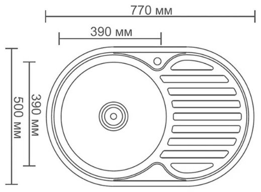 Кухонная мойка Accoona AB5077-L врезная 77х55х16.5 см, нержавеющая сталь, тон алюминиум купить,0
