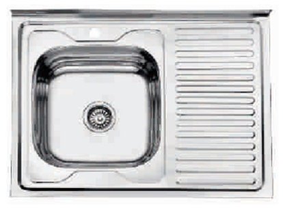 Кухонная мойка Accoona AD6080-4L&#43;4165А накладная 80х60х17 см, нержавеющая сталь, тон алюминиум купить,0