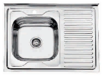 Кухонная мойка Accoona AD6080-4L+4165А накладная 80х60х17 см, нержавеющая сталь, тон алюминиум купить,NaN