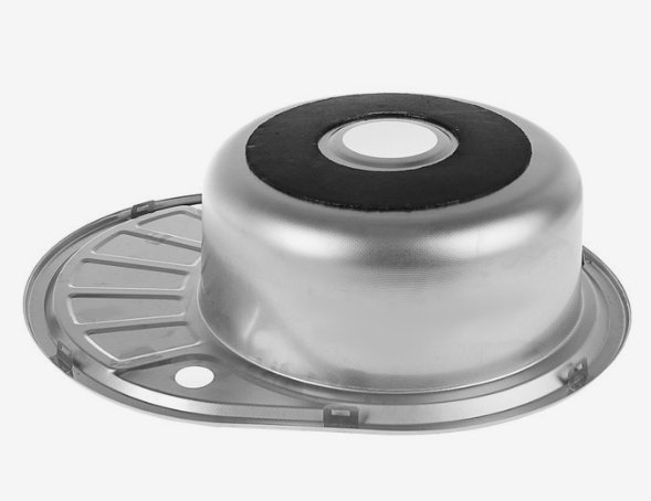 Кухонная мойка Accoona AC4557-R врезная 45х57х16.5 см, нержавеющая сталь, тон серебристый