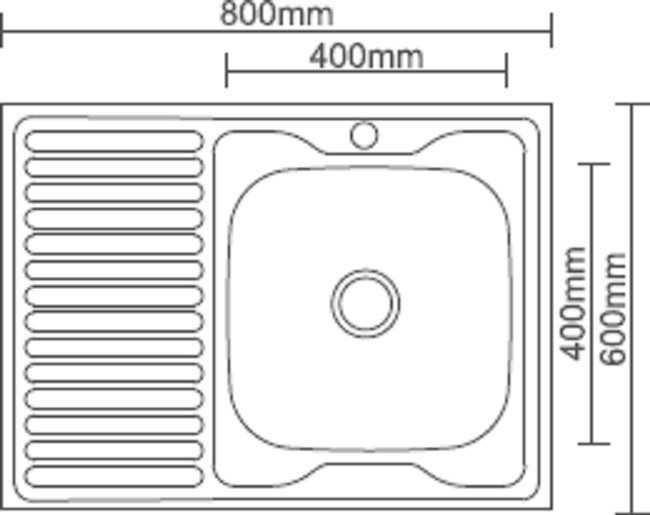 Кухонная мойка Accoona AD6080-4R накладная 80х60х16.5 см, нержавеющая сталь, тон алюминиум купить,NaN