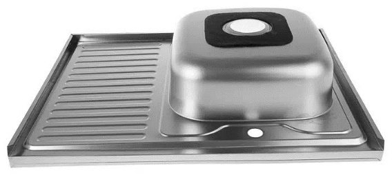 Кухонная мойка Accoona AD6080-4R&#43;4050А накладная 80х60х16.5 см, нержавеющая сталь, тон алюминиум купить,0