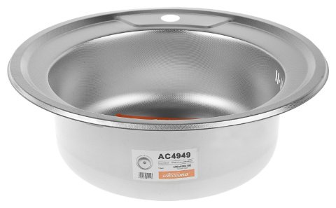 Кухонная мойка Accoona AC4949+84043АF врезная 49х49х16.5 см, нержавеющая сталь, тон алюминиум купить,NaN