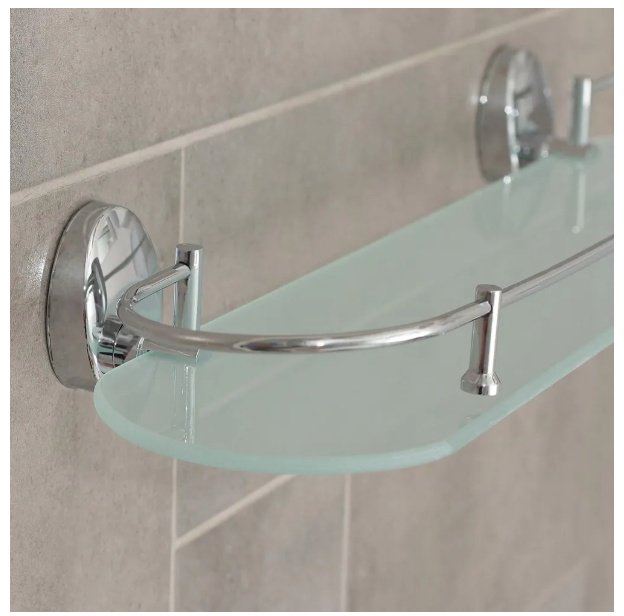 Accoona полка A11010-1 1 шт, металл, стекло