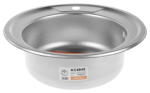 Кухонная мойка Accoona AC4949&#43;A4053E врезная 49х49х16.5 см, нержавеющая сталь, тон алюминиум