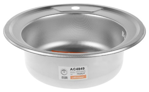 Кухонная мойка Accoona AC4949+A4053E врезная 49х49х16.5 см, нержавеющая сталь, тон алюминиум купить,NaN