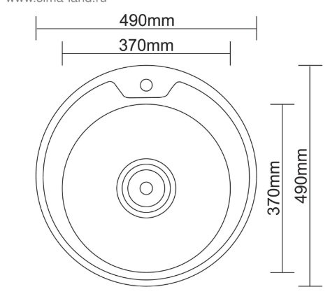 Кухонная мойка Accoona AC4949&#43;A4053E врезная 49х49х16.5 см, нержавеющая сталь, тон алюминиум
