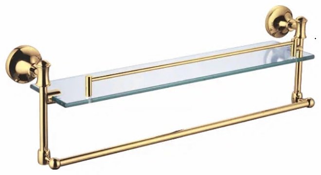 Accoona полка A12410W-4 1 шт, металл, стекло купить,NaN