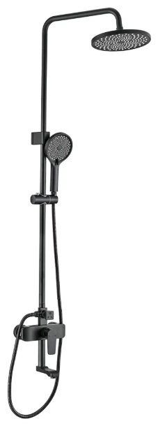 Душевая стойка Accoona A83309F черный матовый купить,NaN