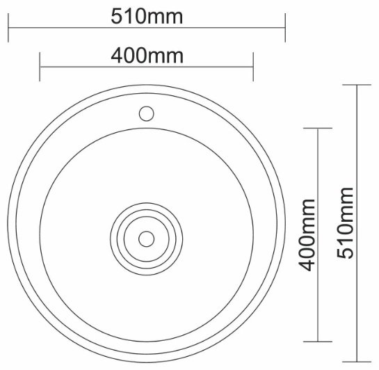 Кухонная мойка Accoona AB5151 врезная 51х51х16.5 см, нержавеющая сталь, тон алюминиум купить,0