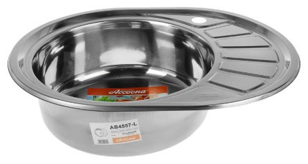 Кухонная мойка Accoona AB4557-L+40110А врезная 57х45х17 см, нержавеющая сталь, тон алюминиум купить,NaN