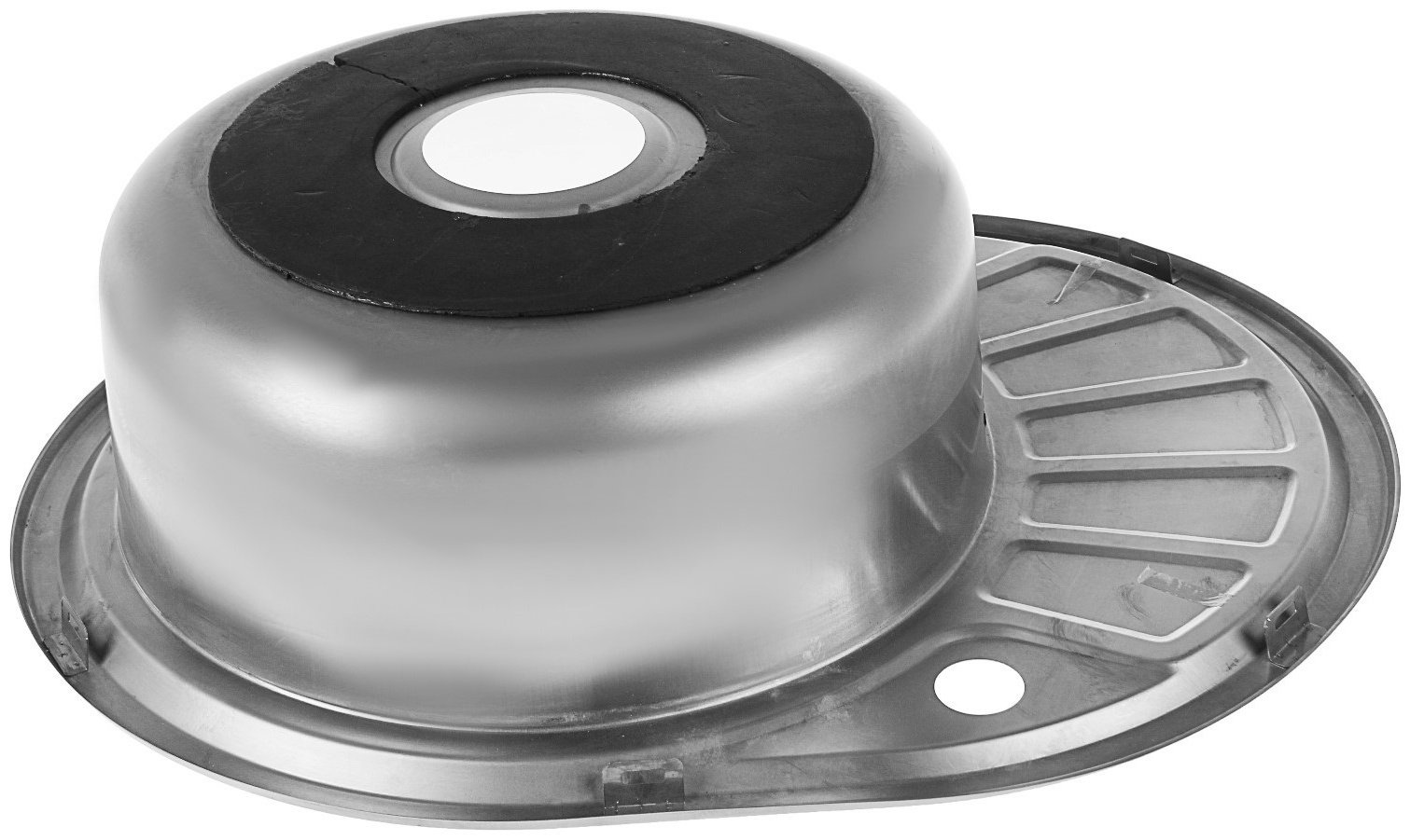 Кухонная мойка Accoona AB4557-L+4050А врезная 57х45х16.5 см, нержавеющая сталь, тон алюминиум купить,NaN