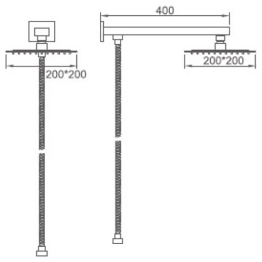 Верхний душ Accoona A83003 хром купить,NaN