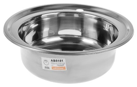 Кухонная мойка Accoona AB5151&#43;A4053E врезная 51х51х16.5 см, нержавеющая сталь, тон алюминиум