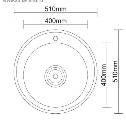 Кухонная мойка Accoona AB5151&#43;A4053E врезная 51х51х16.5 см, нержавеющая сталь, тон алюминиум