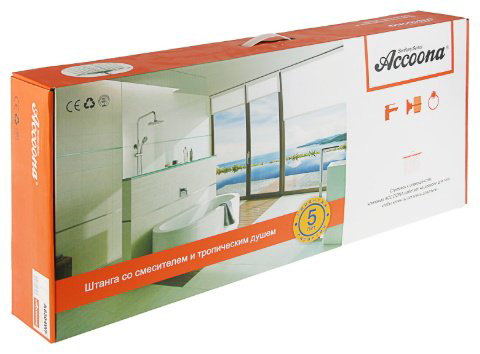 Душевая стойка Accoona A8304WF черный купить,NaN