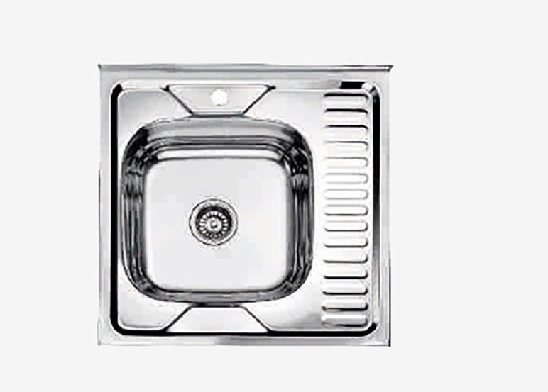 Кухонная мойка Accoona AB6060-L накладная 60х60х16.5 см, нержавеющая сталь, тон алюминиум купить,0