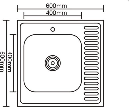Кухонная мойка Accoona AB6060-L накладная 60х60х16.5 см, нержавеющая сталь, тон алюминиум купить,NaN