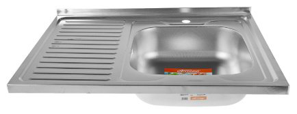 Кухонная мойка Accoona AC6080-R+A4053E накладная 80х60х16.5 см, нержавеющая сталь, тон алюминиум купить,NaN
