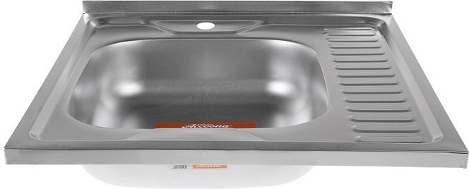Кухонная мойка Accoona AB6060-L накладная 60х60х16.5 см, нержавеющая сталь, тон алюминиум купить,NaN