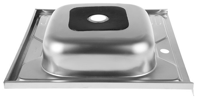 Кухонная мойка Accoona AB6060-L накладная 60х60х17 см, нержавеющая сталь, тон алюминиум купить,0