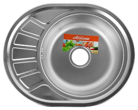 Кухонная мойка Accoona AD4557 врезная 57х45х16.5 см, нержавеющая сталь, тон алюминиум купить,NaN