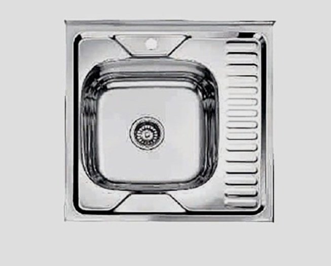 Кухонная мойка Accoona AB6060-L&#43;40110А накладная 60х60х16.5 см, нержавеющая сталь, тон алюминиум купить,0