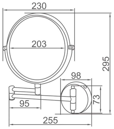 Зеркало настенное Accoona A223-8 23x23см купить,NaN