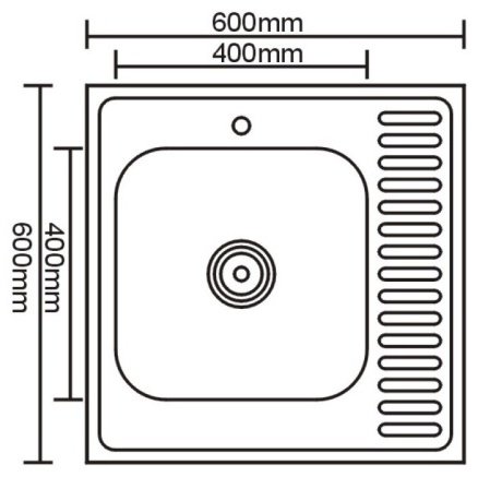 Кухонная мойка Accoona AB6060-L+4050А накладная 60х60х16.5 см, нержавеющая сталь, тон алюминиум - ForteMarket Кухонная мойка Accoona AB6060-L+4050А накладная 60х60х16.5 см, нержавеющая сталь, тон алюминиум купить,0
