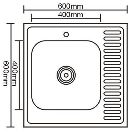 Кухонная мойка Accoona AB6060-L+4050А накладная 60х60х16.5 см, нержавеющая сталь, тон алюминиум купить,NaN