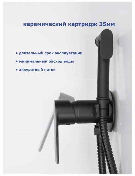Гигиенический душ Accoona A32130F черный матовый купить,NaN