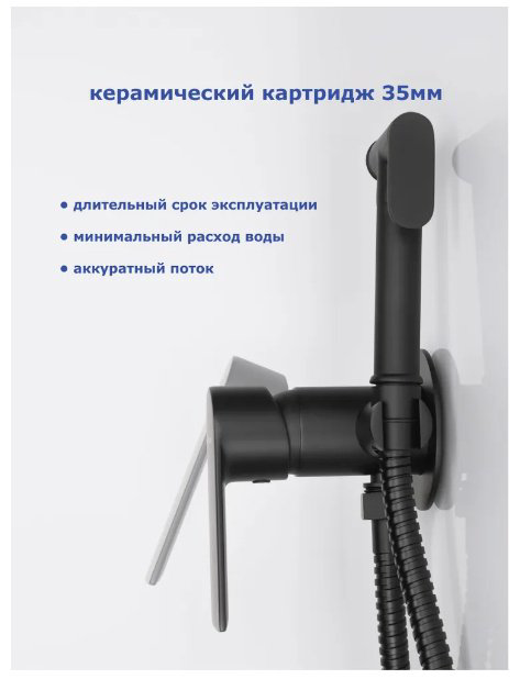 Гигиенический душ Accoona A32130F черный матовый купить,NaN
