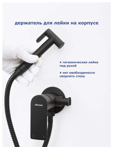 Гигиенический душ Accoona A32130F черный матовый купить,NaN