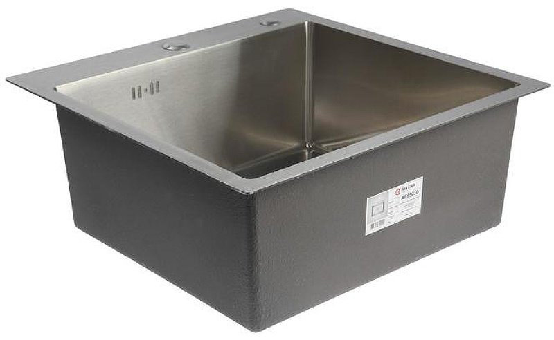 Кухонная мойка Aflorn AF95050 врезная 50х50х22 см, нержавеющая сталь, тон сатин купить,NaN