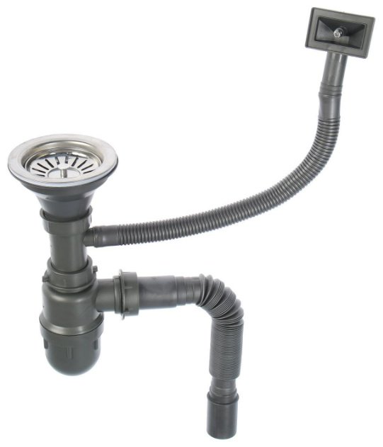 Кухонная мойка Accoona AB3838 &#43; A4030 врезная 38х38х16.5 см, нержавеющая сталь, тон серебристый