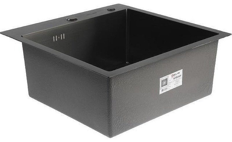 Кухонная мойка Aflorn AF95050F врезная 50х50х22 см, нержавеющая сталь, тон графитовый купить,NaN