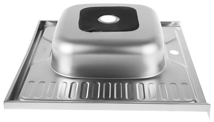 Кухонная мойка Accoona AB6060-R+84043АG накладная 60х60х16.5 см, нержавеющая сталь, тон алюминиум купить,NaN