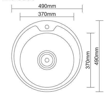 Кухонная мойка Accoona AD4949+40110А врезная 49х49х16.5 см, нержавеющая сталь, тон алюминиум купить,NaN