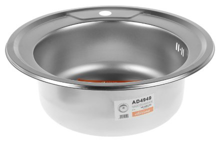Кухонная мойка Accoona AD4949+4165А врезная 49х49х16.5 см, нержавеющая сталь, тон алюминиум купить,NaN