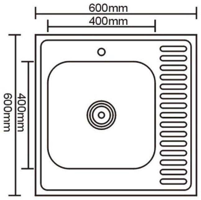 Кухонная мойка Accoona AB6060-R+A4030 накладная 60х60х17 см, нержавеющая сталь, тон алюминиум купить,NaN