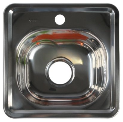 Кухонная мойка Accoona AB3838 + А4005G врезная 38х38х16.5 см, нержавеющая сталь, тон серебристый купить,NaN