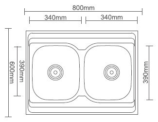 Кухонная мойка Accoona AB6080B накладная 80х60х16.5 см, нержавеющая сталь, тон серебристый купить,NaN