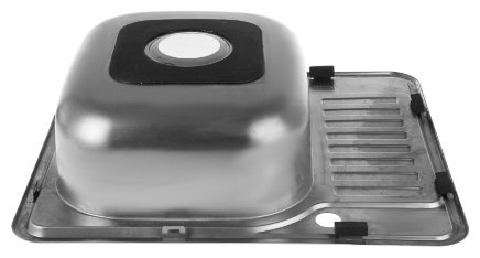 Кухонная мойка Accoona AB4858-L+84043АG накладная 58х48х16.5 см, нержавеющая сталь, тон алюминиум купить,NaN